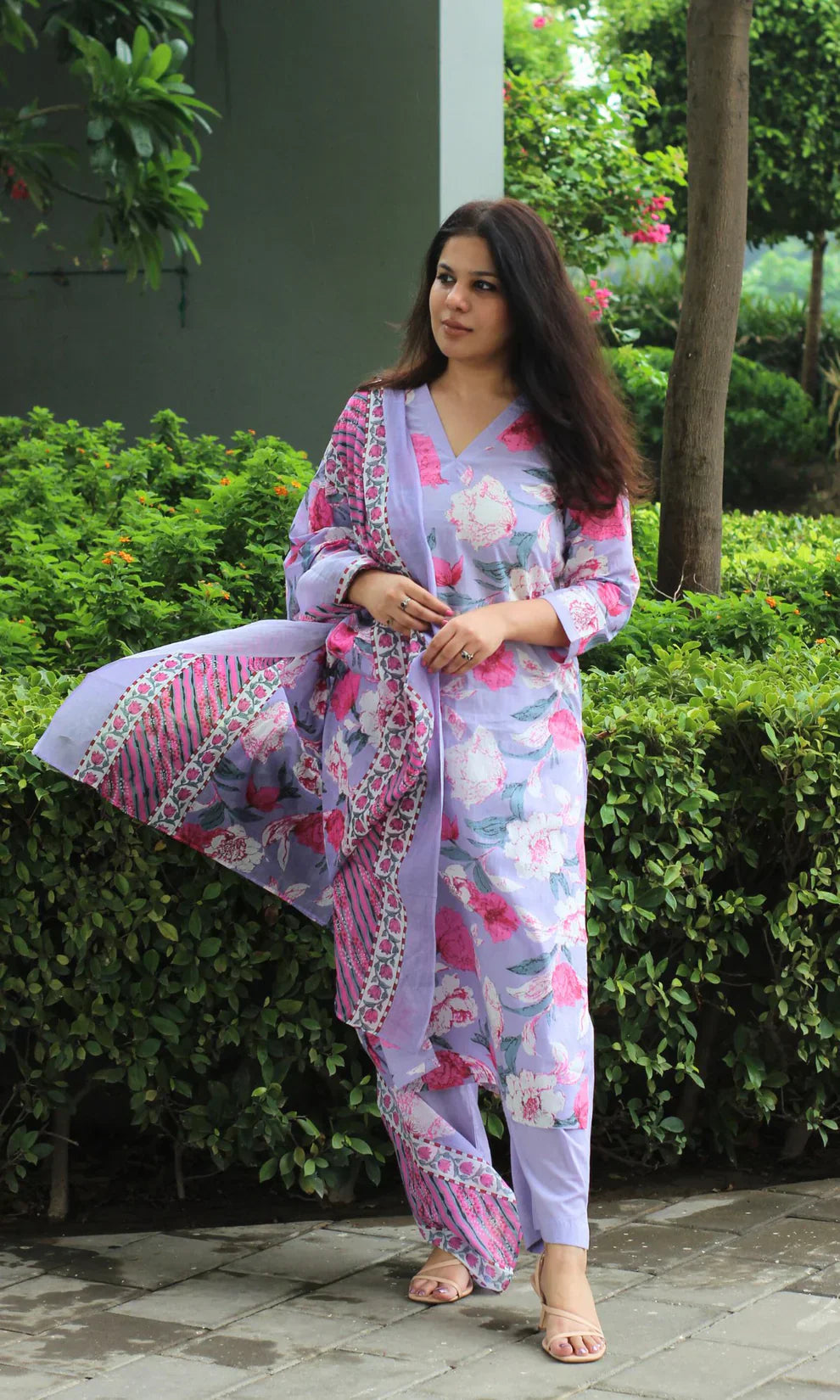 Cotton Kurta And Pant With Dupatta Set for Women's