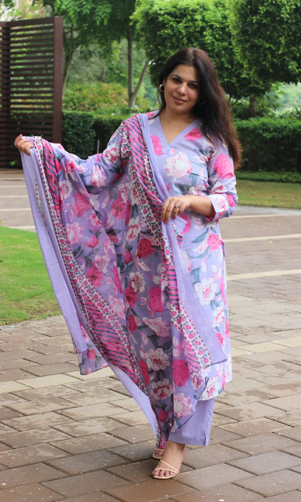 Cotton Kurta And Pant With Dupatta Set for Women's