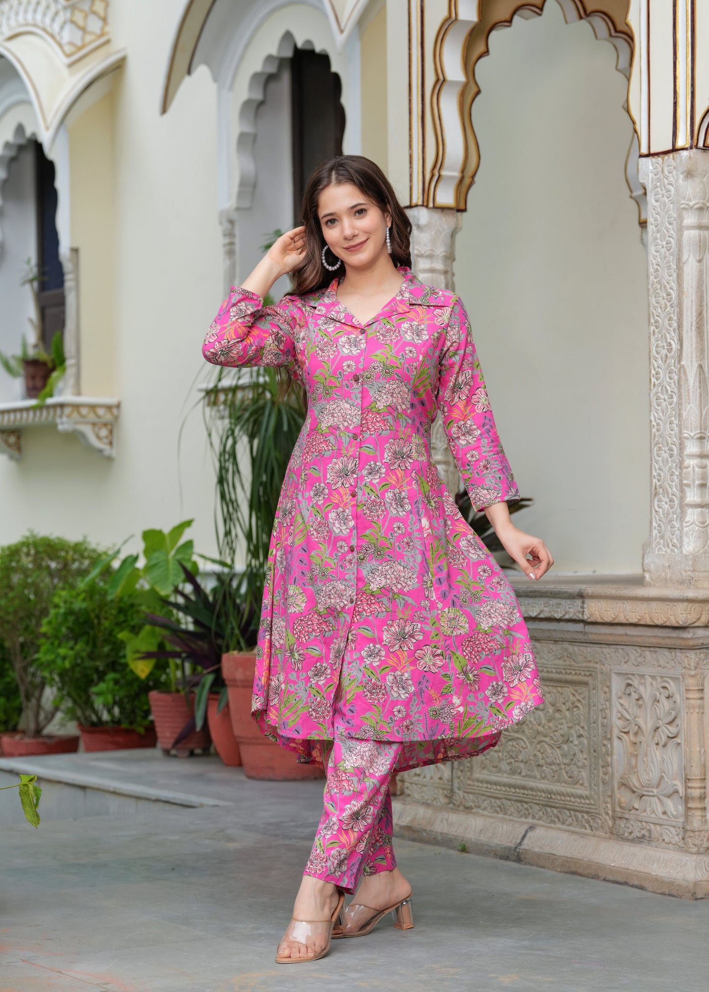 PURE COTTON PRINTED CORD SET FOR WOMENS