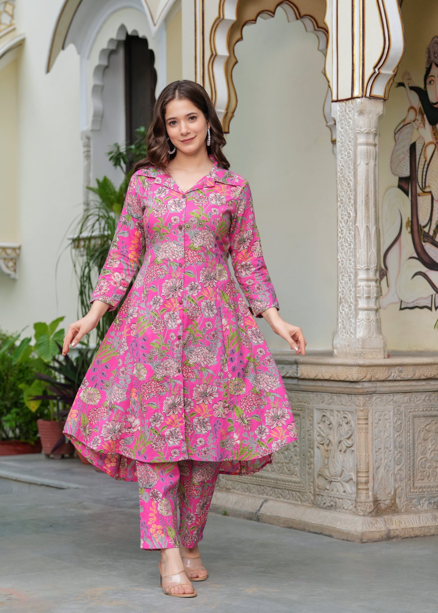 PURE COTTON PRINTED CORD SET FOR WOMENS