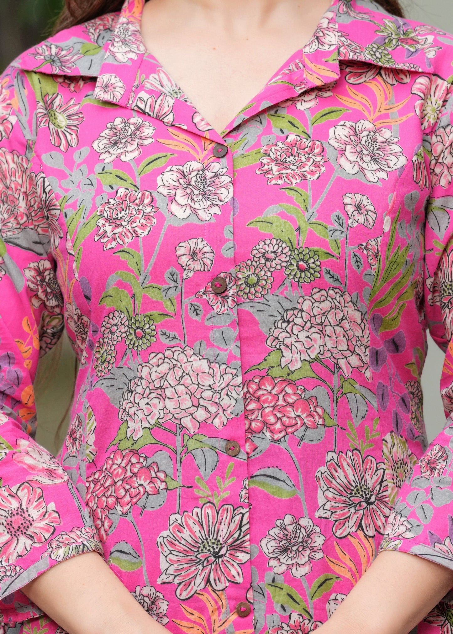 PURE COTTON PRINTED CORD SET FOR WOMENS