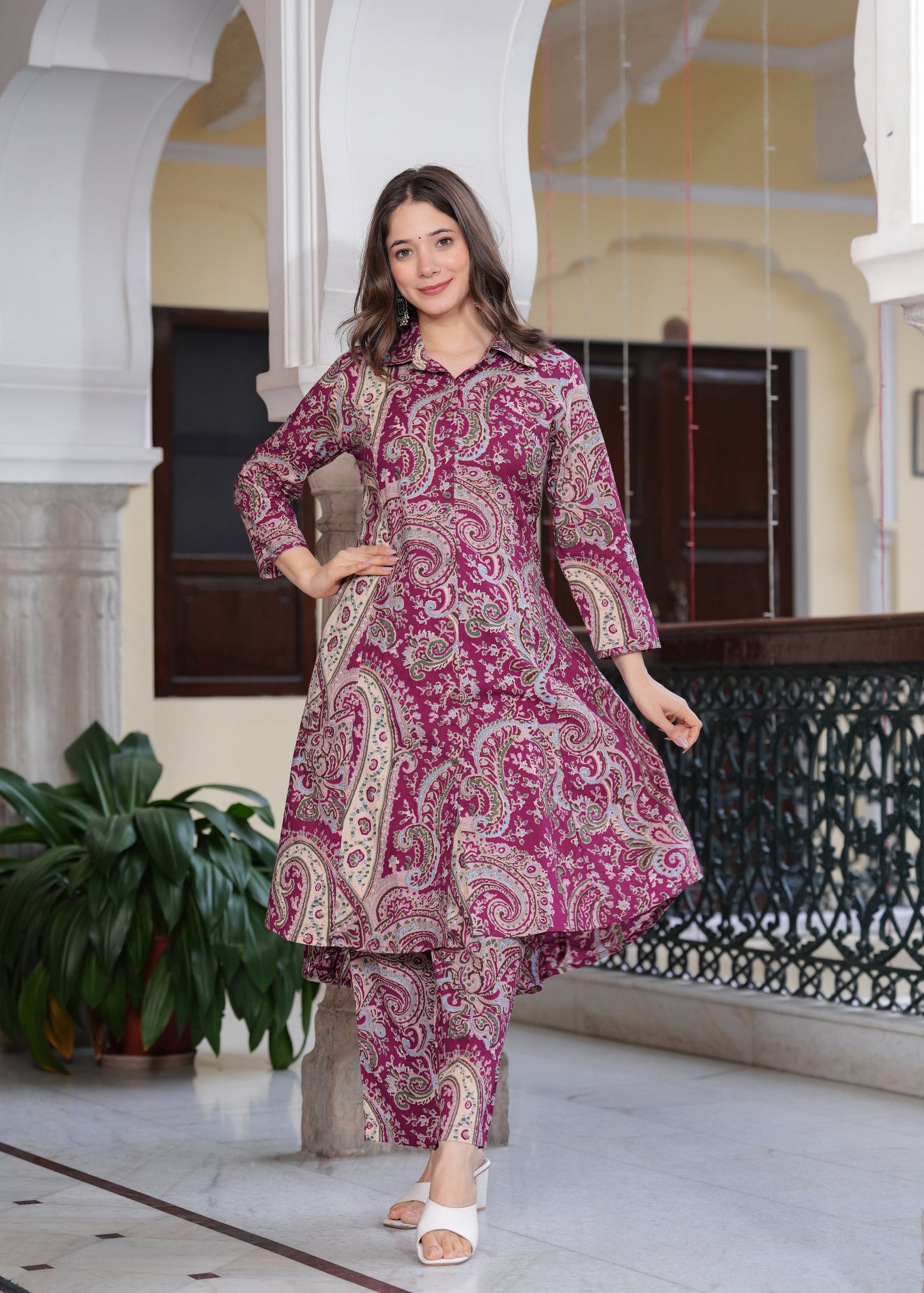 Pure Cotton Mandana Print Stylish Cord Set for Women's