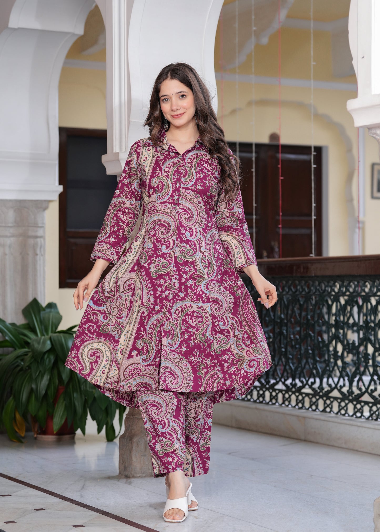 Pure Cotton Mandana Print Stylish Cord Set for Women's
