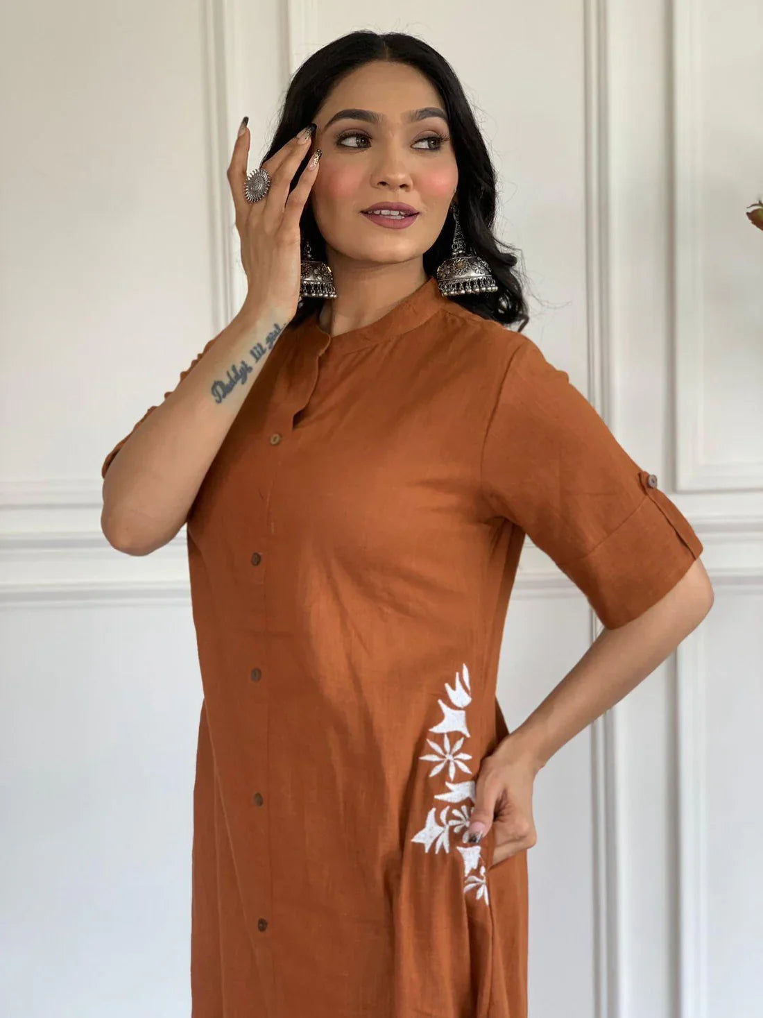 RUST ORANGE COTTON CORD SET