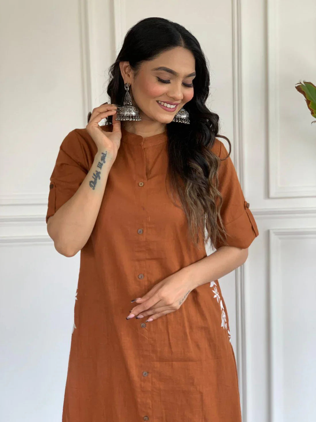 RUST ORANGE COTTON CORD SET