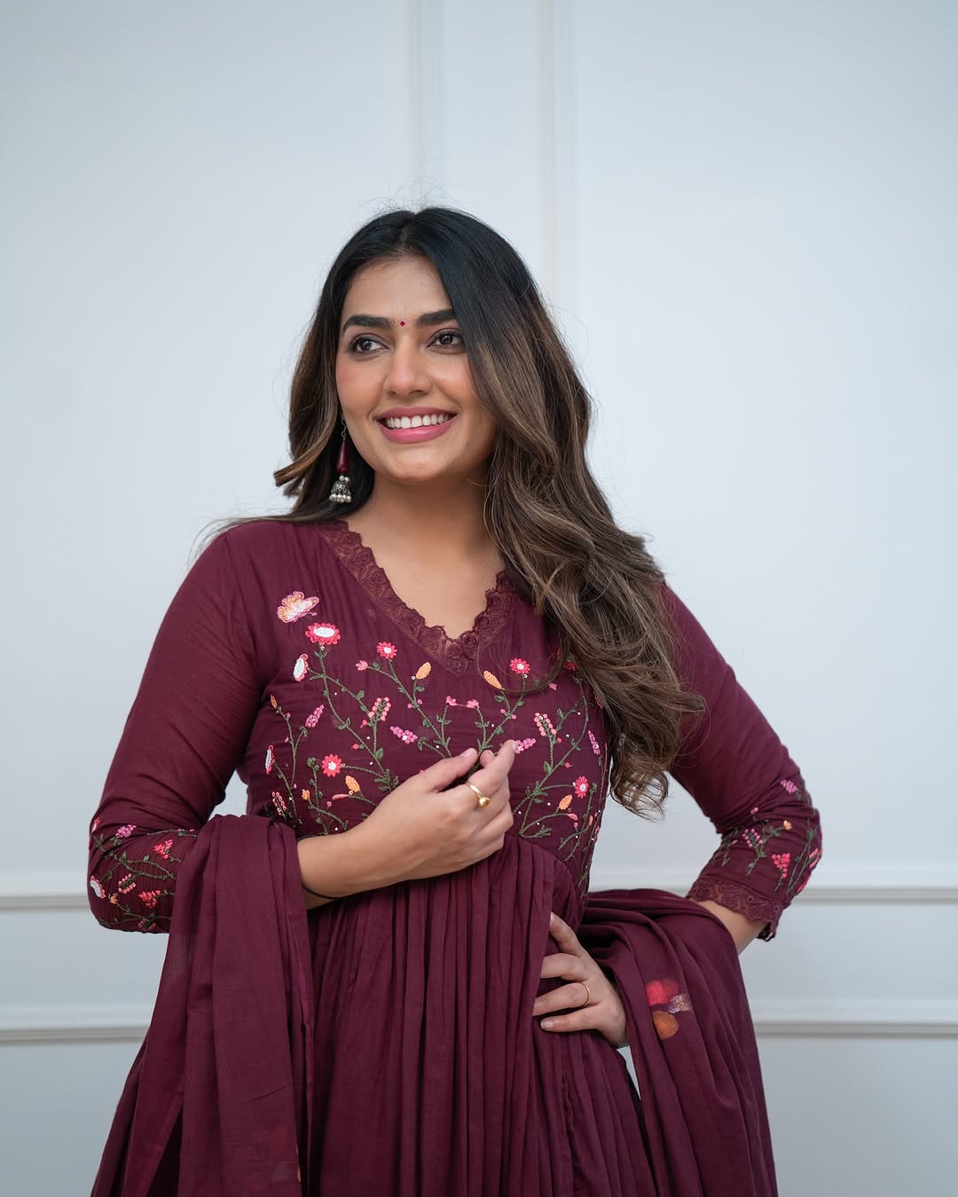 Embroidery Kurta And Pant With Dupatta for Women's