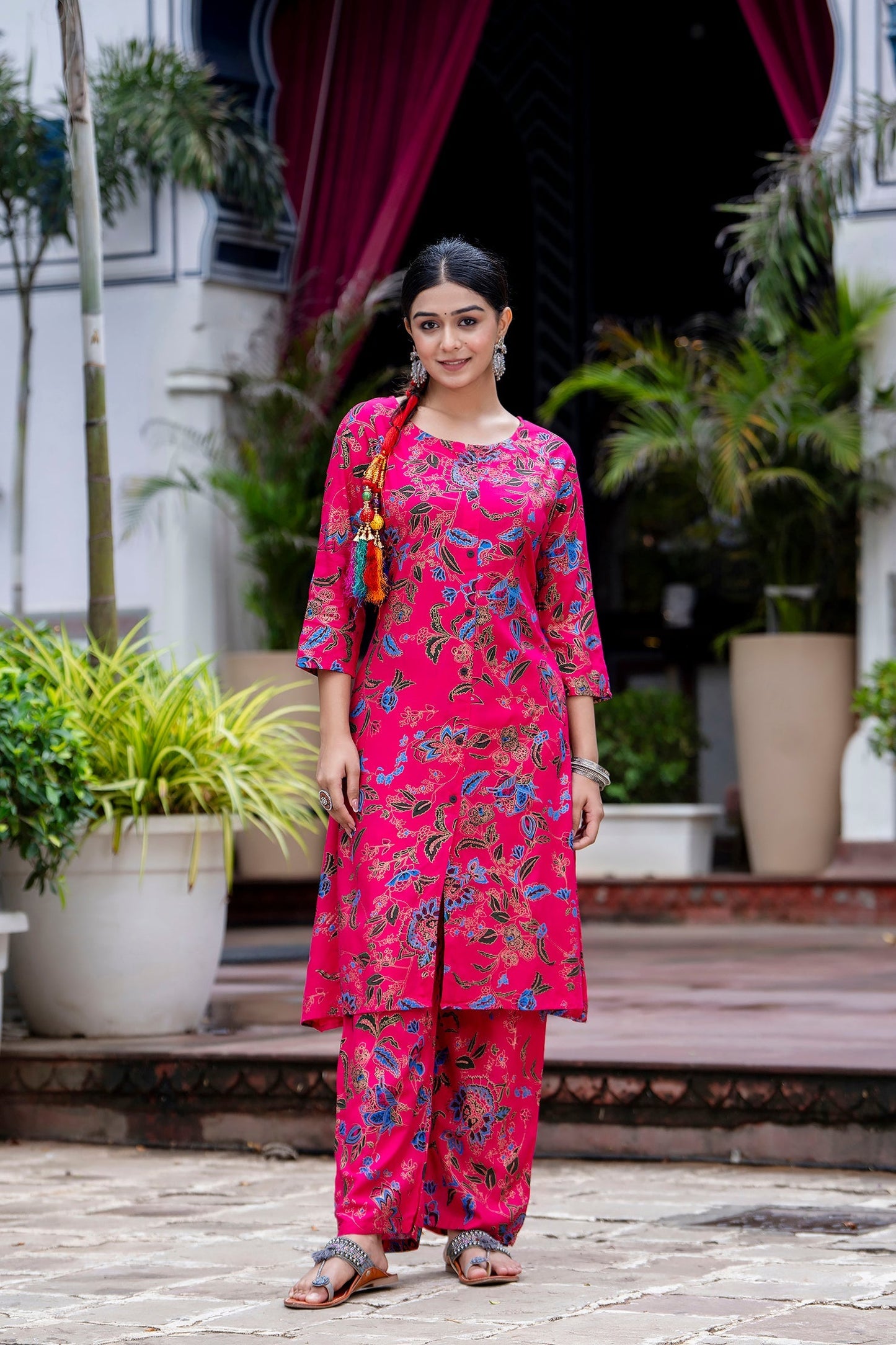 Pink Kurta And Pant for Women's