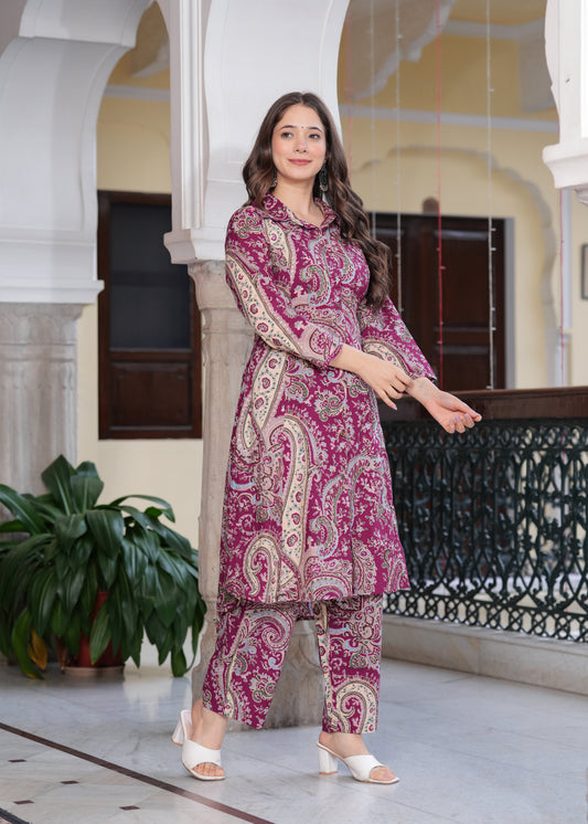 Pure Cotton Mandana Print Stylish Cord Set  for Women's